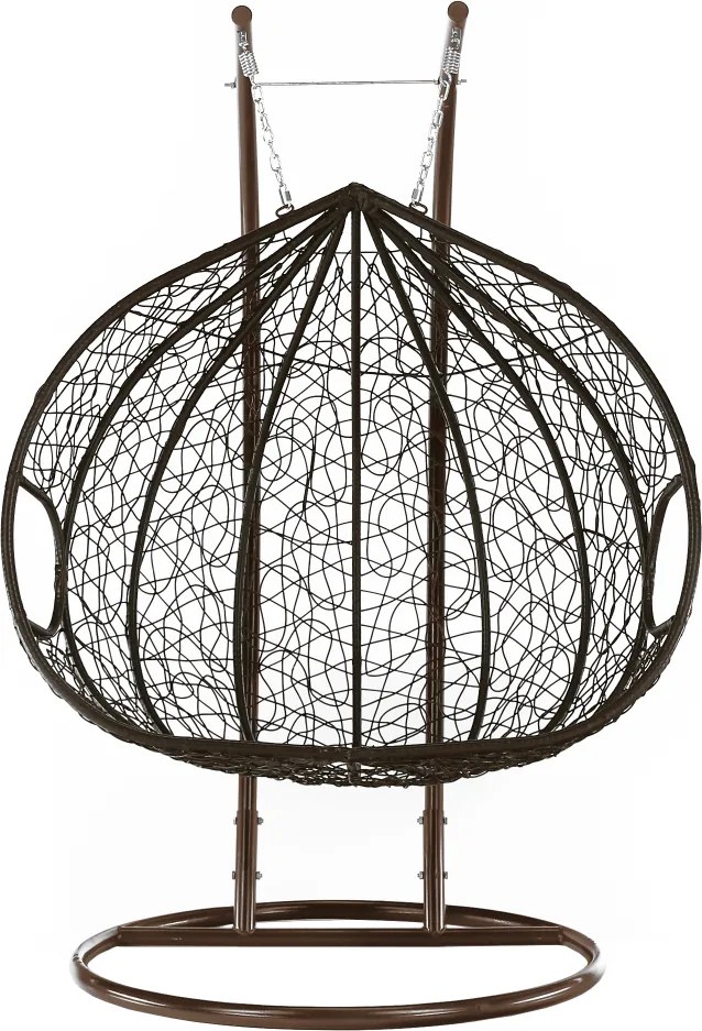 Függő dupla fotel, réz/barna/bézs, DALVEA 2 NEW