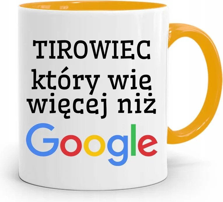 Kamionsofőrnek Tira Sárga Ajándék Bögre fényképes nyomattal