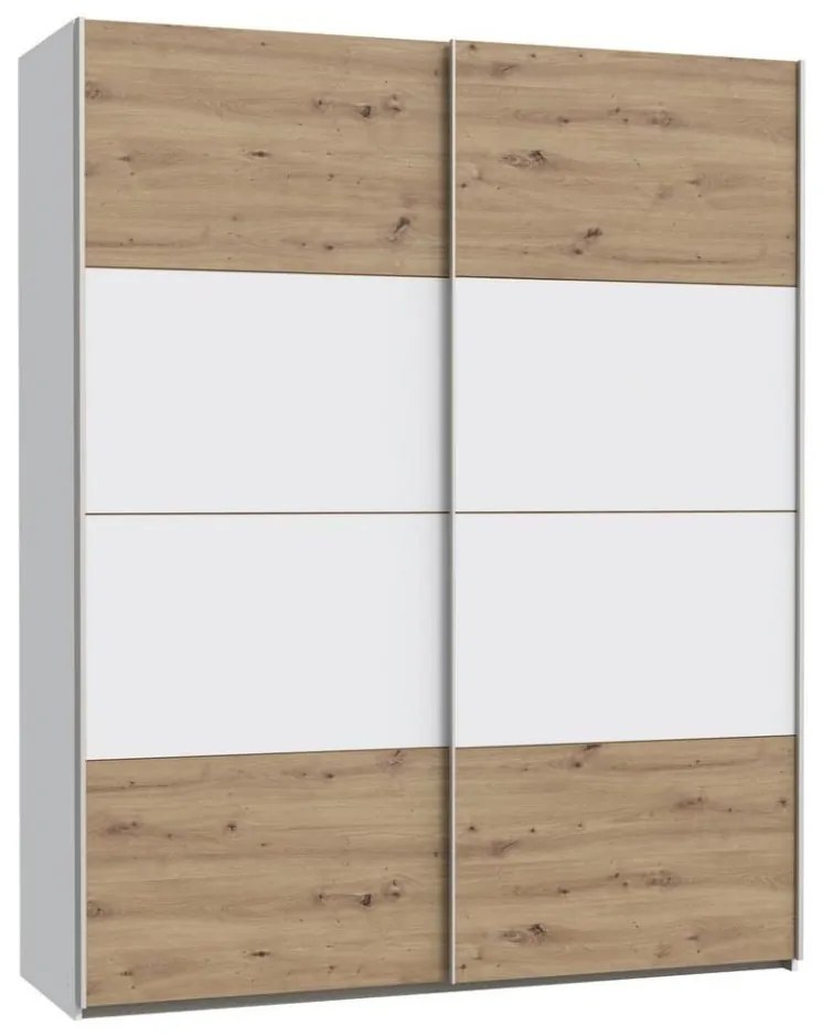 Gardróbszekrény KARO 170x210 cm fehér/artisan tölgy