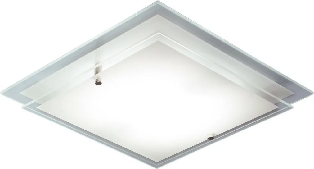 DAR LIGHTING FRA472 FRAME Négyzetes Mennyezeti Lámpa Matt Üveg, Szatén Króm R7s IP20