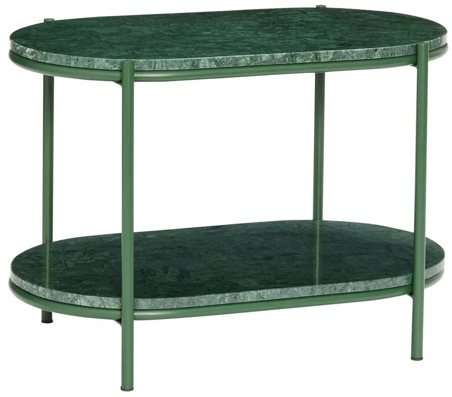 Sötétzöld márvány dohányzóasztal 34x58 cm Nusa – Hübsch