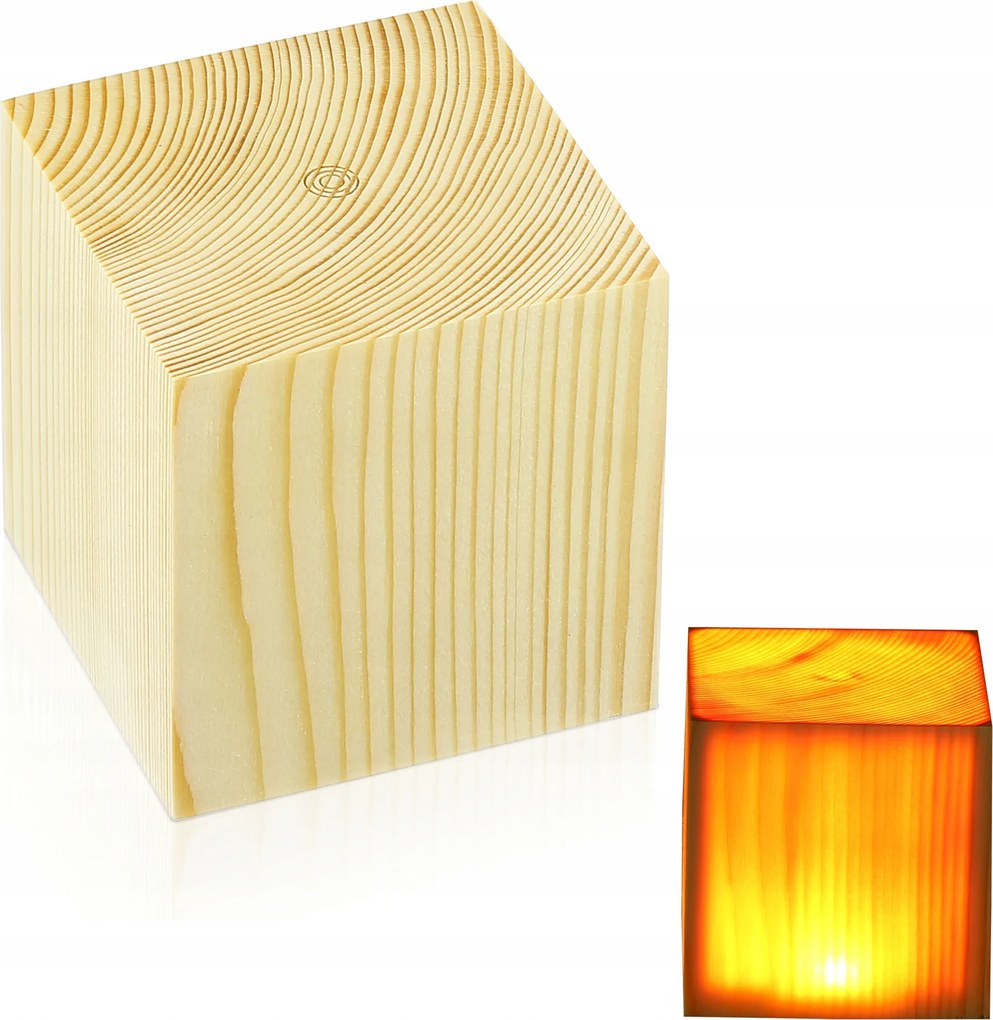 Fából Készült Asztali Éjjeli Lámpa Led Érintőképernyős Szabályozható Hangulat Usb