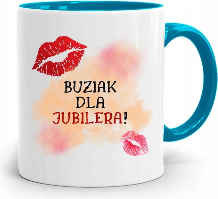 Ékszerésznek Kék Puszi Bögre Ékszerésznek! fényképes nyomattal