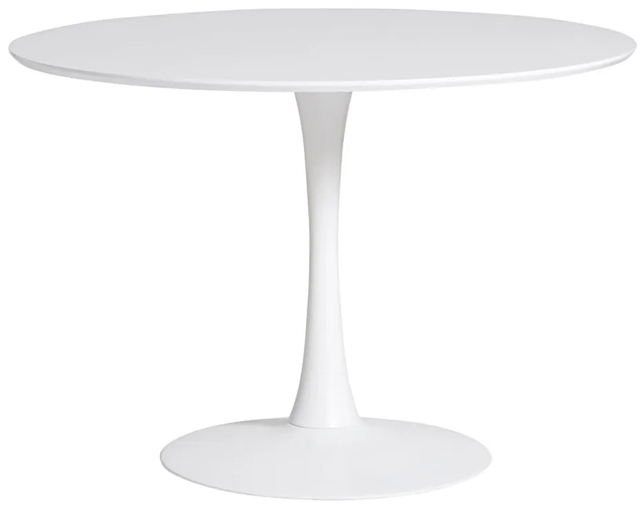 Oda fehér kerek étkezőasztal, ⌀ 110 cm - Marckeric