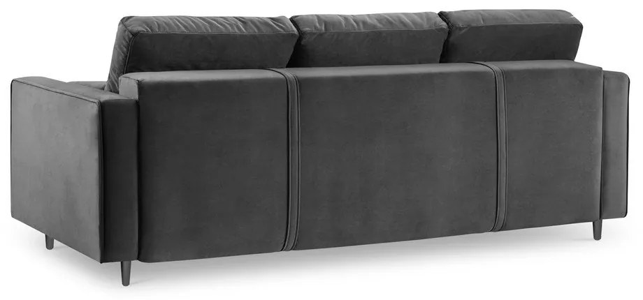 Santo sötétszürke kinyitható bársonykanapé - Milo Casa
