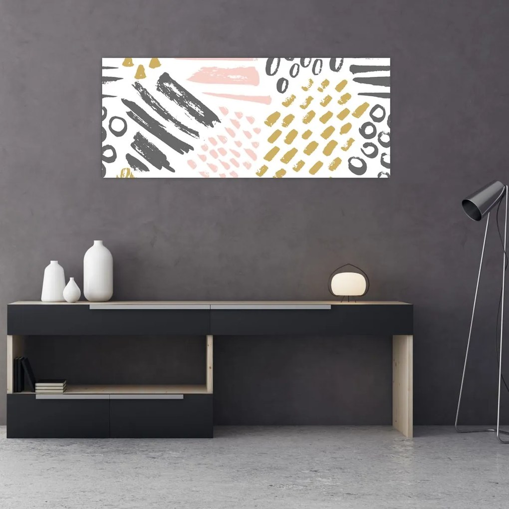 Kép - Absztrakt stroke-ok (120x50 cm)