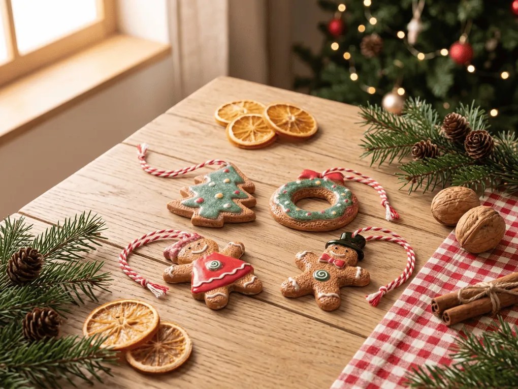 4 db-os karácsonyi dísz szett GINGERBREADS 6 cm