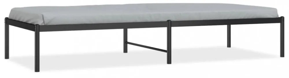 fekete fém ágykeret 75 x 190 cm