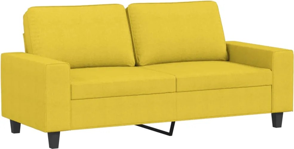 vidaXL 2 személyes világossárga szövet kanapé 140 cm