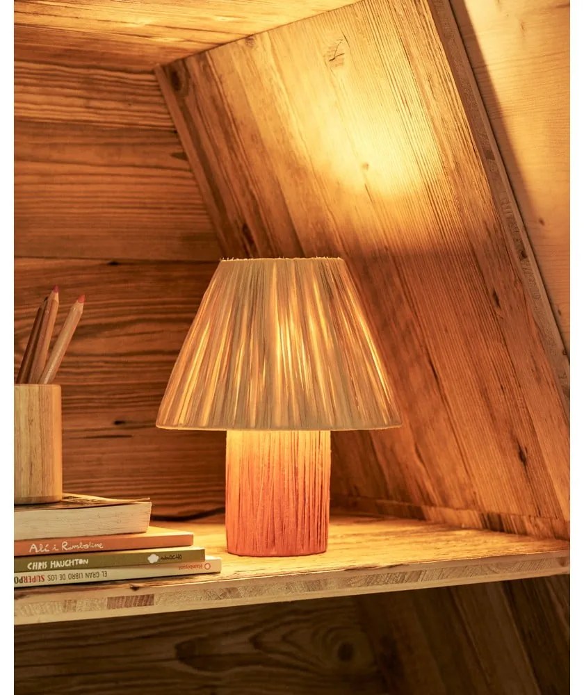Natúr színű-terrakotta színű asztali lámpa (magasság 25 cm) Pulmi – Kave Home