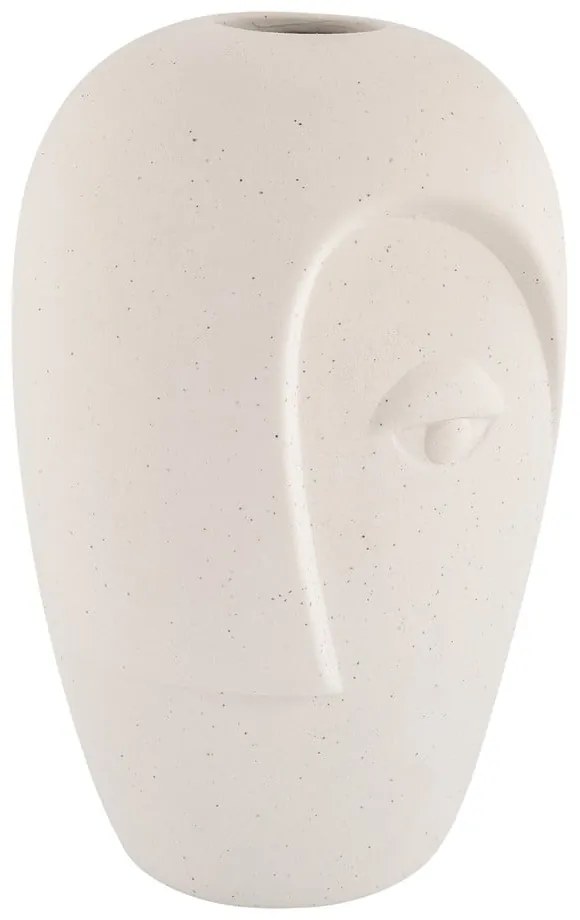 Krémszínű kerámia váza (magasság 19,5 cm) Face – House Nordic