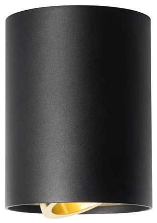 Mennyezeti spotlámpa fekete arannyal forgatható és dönthető - Rondoo up