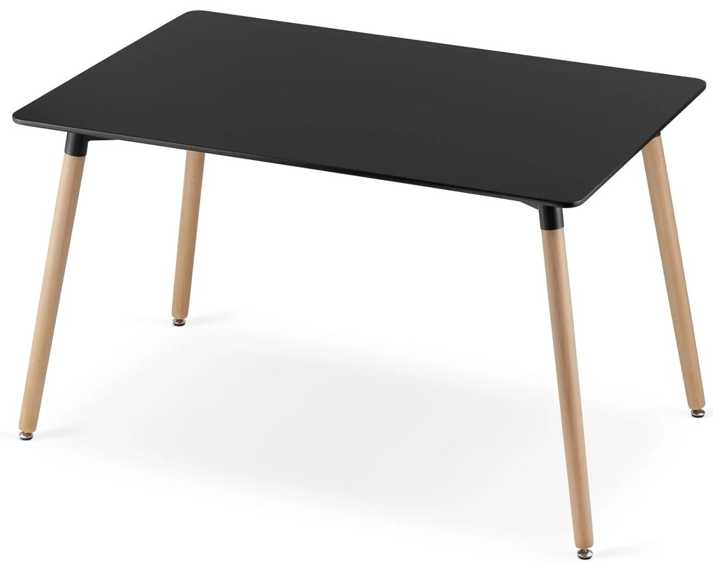 Fekete étkezőasztal ADRIA 120x80 cm