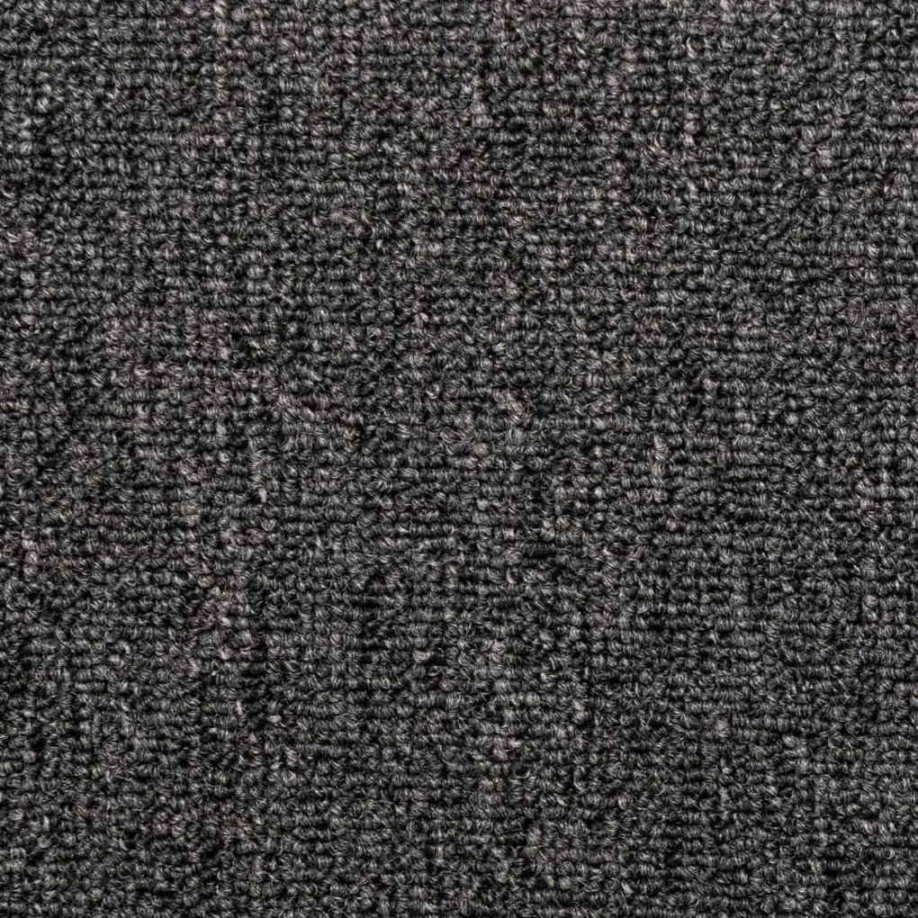 15 db lépcsőszőnyeg 65 x 21 x 4 cm antracit téglalap alakú széllel