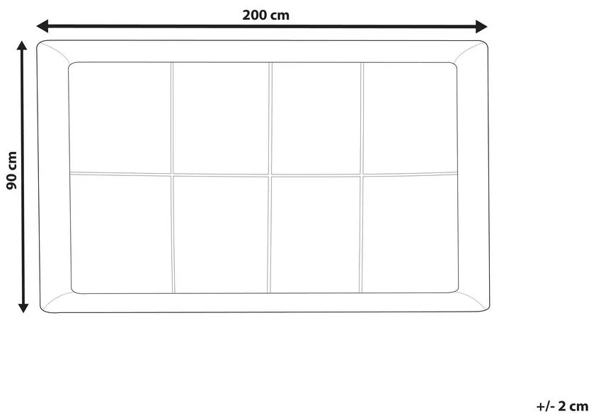 Matrachuzat 200x90 cm Travis (fehér). 1011147