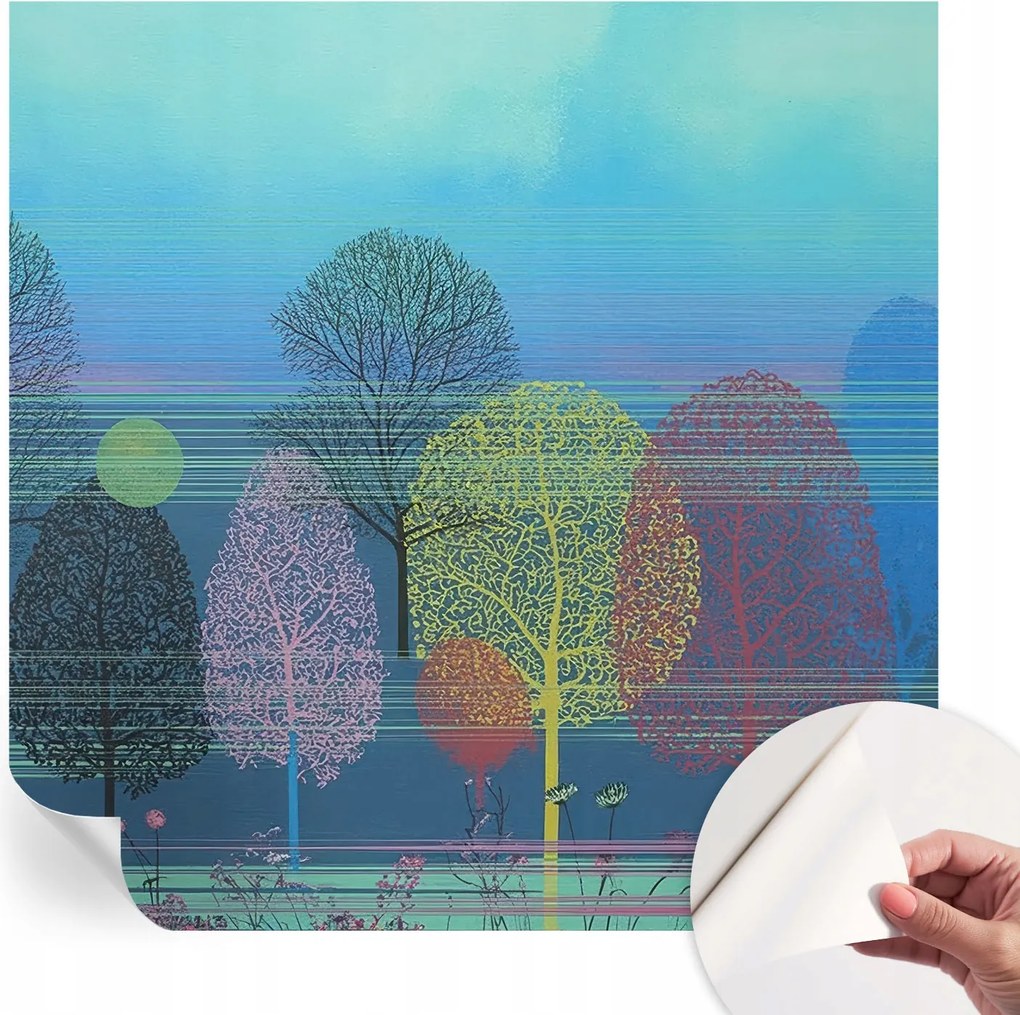 Öntapadós fali fotótapéta Hálószobába Színes harmónia 250x250 cm