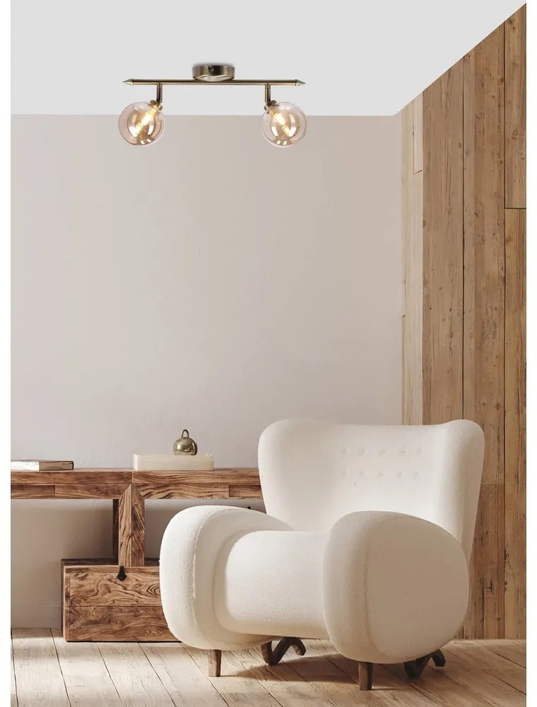 Bronzszínű mennyezeti lámpa üveg búrával ø 10 cm Rodia – Candellux Lighting