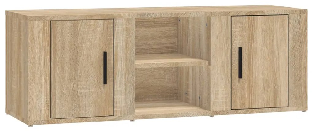 sonoma tölgyszínű szerelt fa TV-szekrény 100x31,5x35 cm