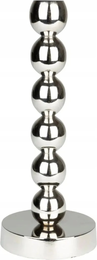 Gyertyatartó Zuiver Bubbles One alumínium egy gyertyához ezüst 26x10 cm