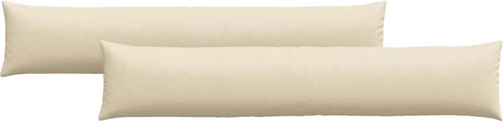 vidaXL Kanapé párnák 2 pcs Krém 200 x 40 cm szövet