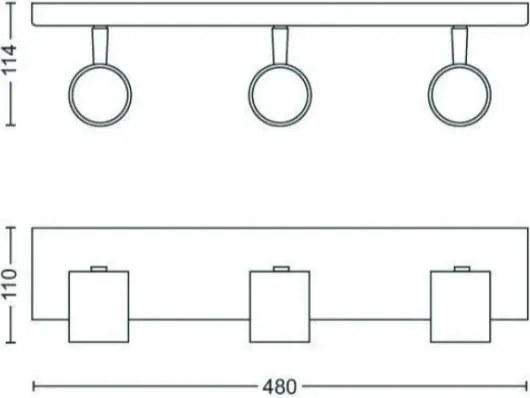 Philips - LED RGBW dimmelhető spotlámpa RUNNER 3xGU10/6,5W/230V fekete
