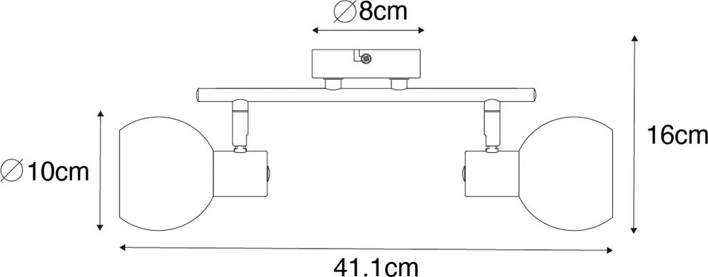 Okos spotlámpa arany rózsaszín üveggel, 2 wifi P45 - Vidro