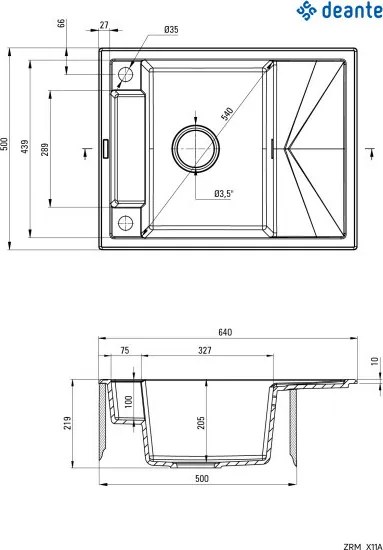 Magnetic gránit mosogató_metál grafit_1 medence+rövid csepegtető
