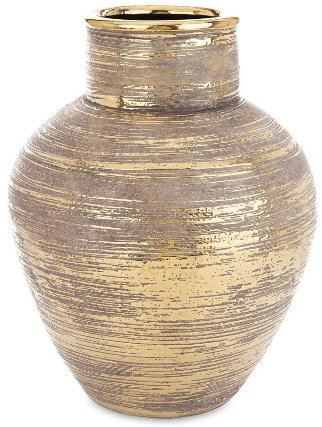 Váza kerámia arany 35x26x26cm