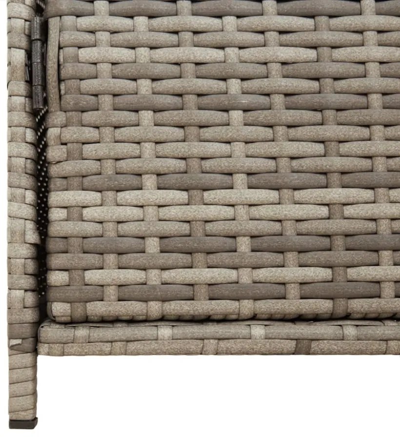 szürke polyrattan kerti tárolószekrény 83x45x76 cm