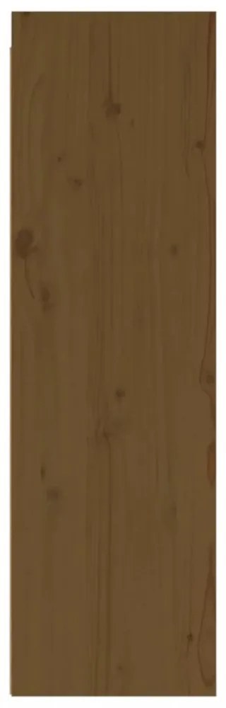 2 db mézbarna tömör fenyőfa faliszekrény 30 x 30 x 100 cm