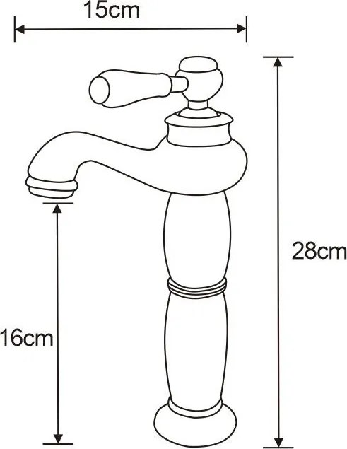 Mexen Draco, magas mosdócsaptelep, arany, 745410-50