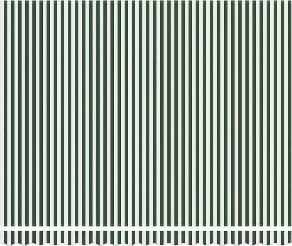 Behúzható napellenző Zöld és Fehér 400 × 300 cm