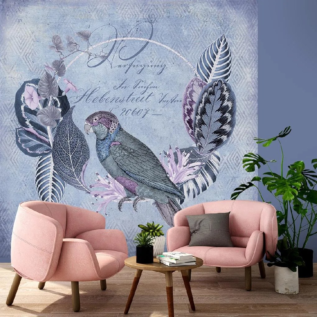 Gario Fotótapéta Madarak kék absztrakció - Andrea Haase Anyag: Vlies, Méret: 150 x 150 cm