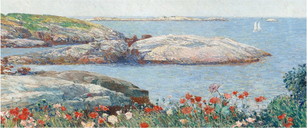 Kép - Childe Hassam, Poppies,  Isles of Shoals, reprodukciók (120x50 cm)