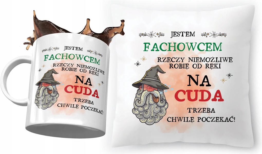 Szakember szett Párna Ajándék bögre fényképes nyomtatással