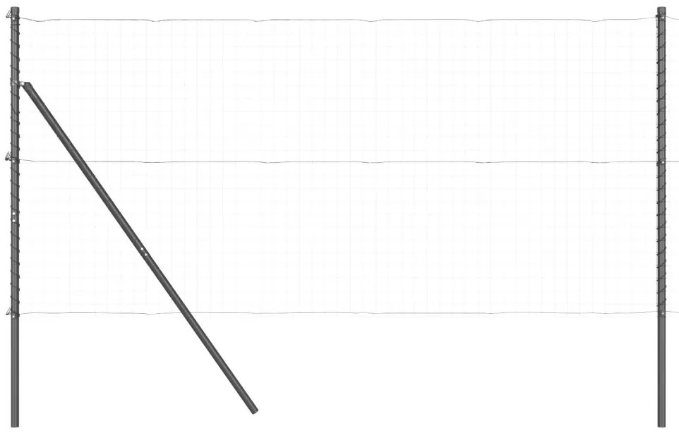 Kerítésoszlopok 52 db Szürke Ø32 mm 200 cm Galvanizált Acél