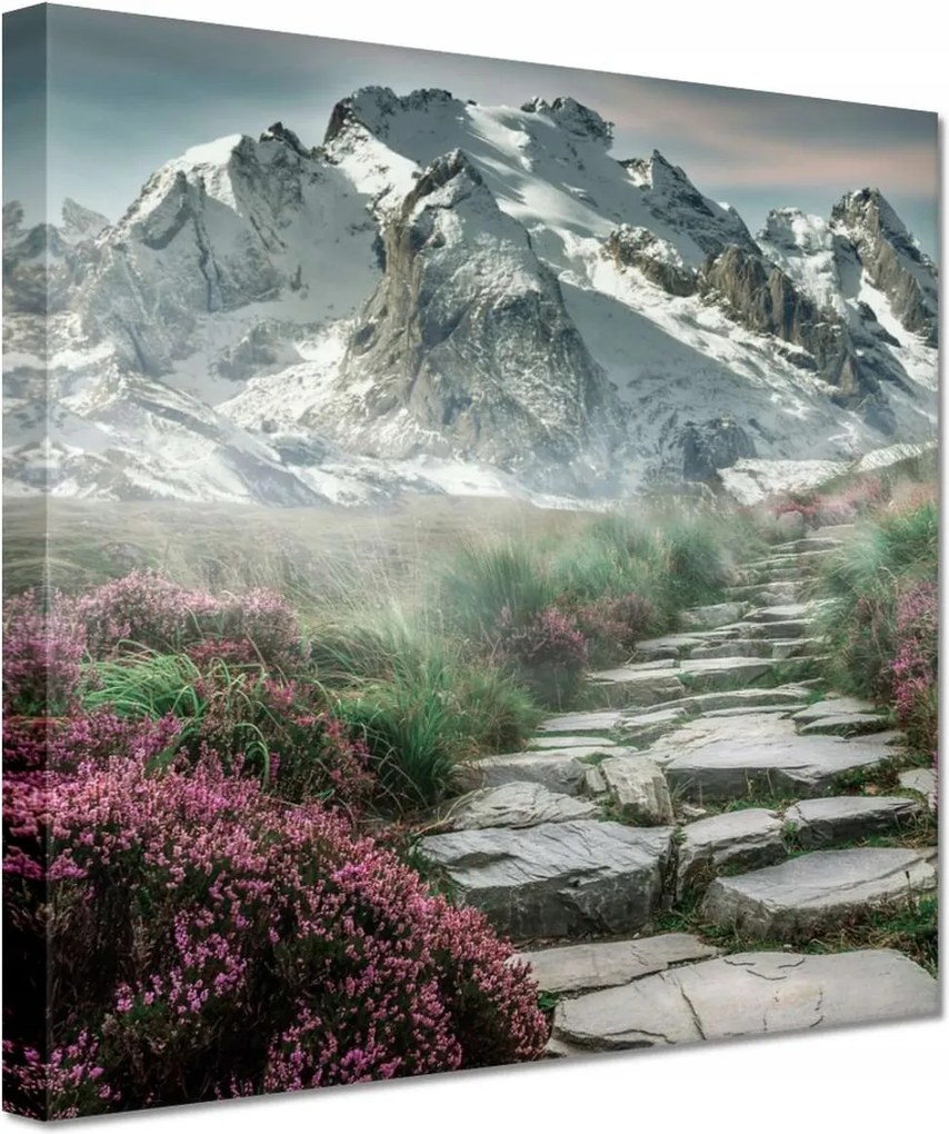 Festmények 20x20 Hegyi kilátás Tájkép Köd