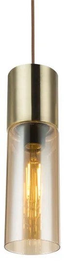 GLOBO 21000HM - Csillár zsinóron ANNIKA 1xE27/25W/230V átm. 10,5 cm réz