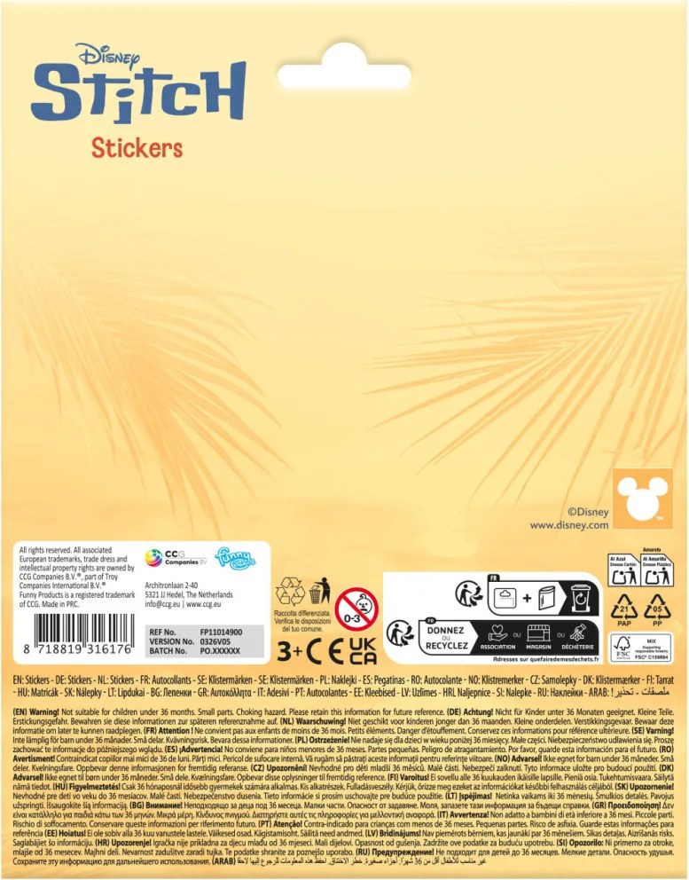 Disney Lilo és Stitch, A csillagkutya Chillin matrica