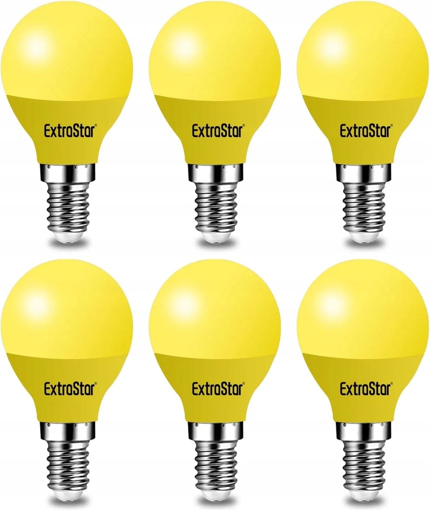 Led izzó ExtraStar 4W sárga E14 (6 db/csomag)