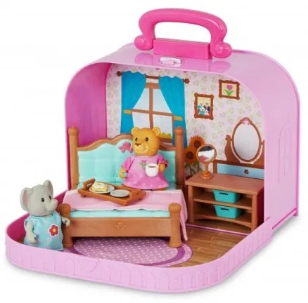 Li'l Woodzeez - Bőrönd játszókészlet hálószoba