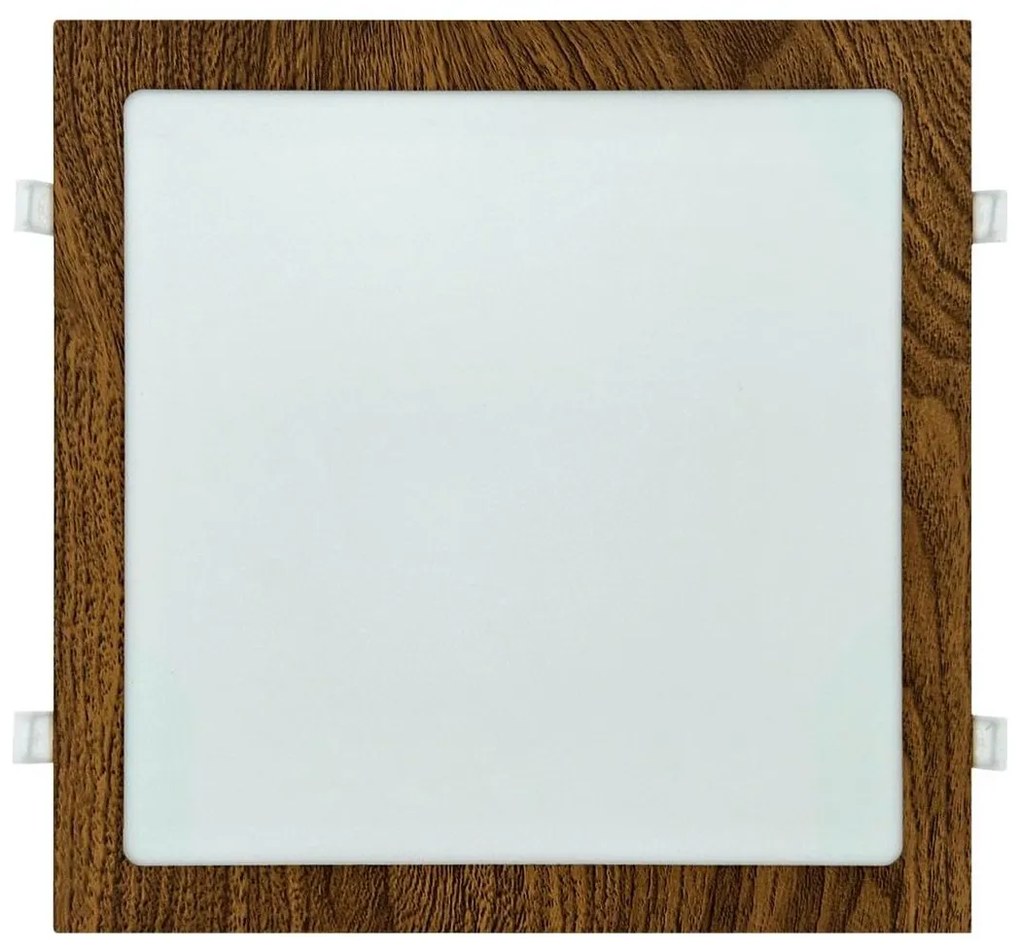 LED Beépíthető lámpa SQUARE LED/24W/230V 4200K 29,2x29,2 cm barna