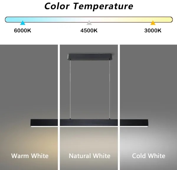 Brilagi - SLEEKLINE SMART LED 40W 230V Wi-Fi fekete dimmelhető csillár+DO