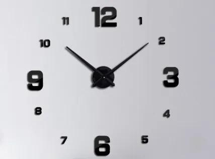 KIK Fal belső óra, öntapadós, fekete, KX9713