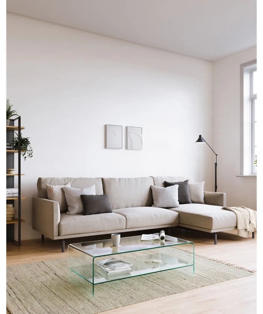 Üveg dohányzóasztal 55x110 cm Burano – Kave Home
