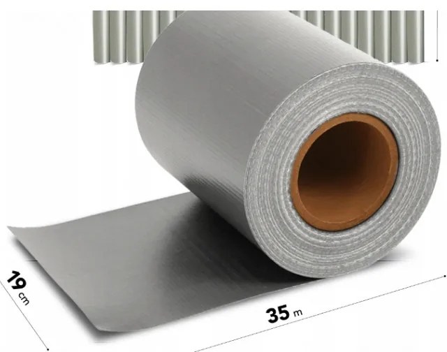 Belátásgátló szalag 19 cm x 35 m - világosszürke