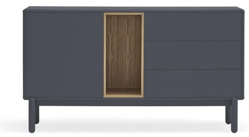 Sötétszürke alacsony komód 137x76 cm Corvo - Teulat