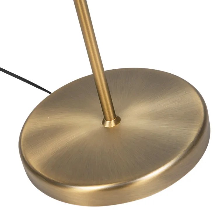 Klasszikus bronz állólámpa állítható fehér lámpabúrával - Ladas Fix