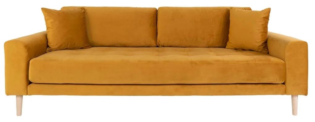 LIDO II sárga bársony kanapé