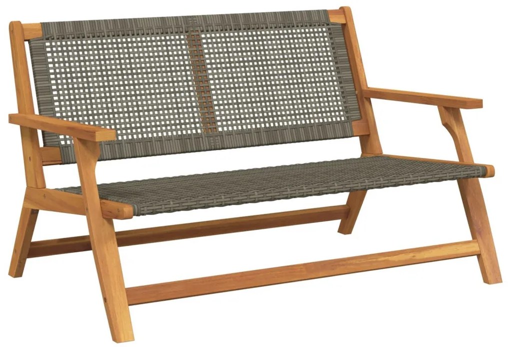 Kerti pad Szürke 122x76x73.5 cm Tömör akácfa